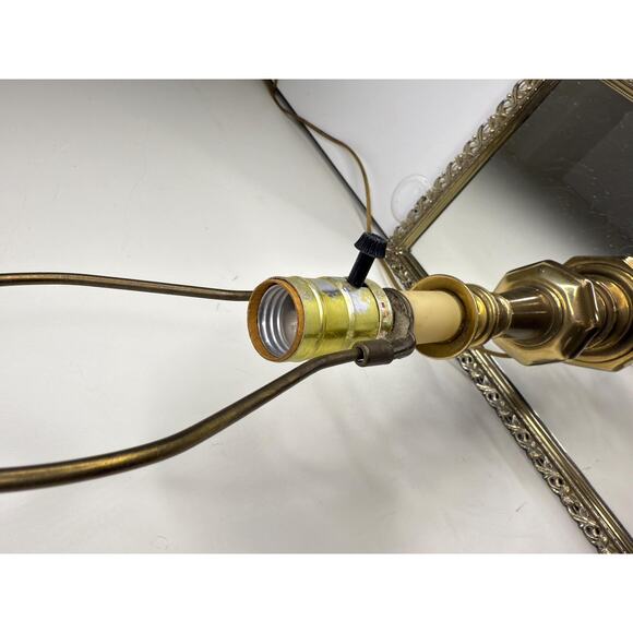 Vintage Berman Solid Brass Footed Table Lamp 19" - Picture 3 of 7